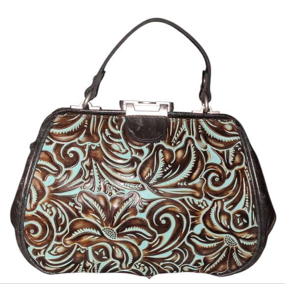 🤎HP🤎Patricia Nash Elegant Floral Women's Leather Handbag